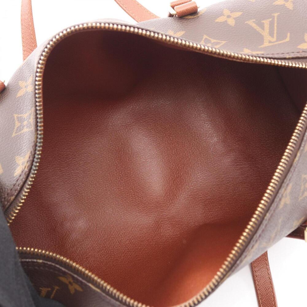 LOUIS VUITTON Brown Monogram Leather Papillon 30 Pouch - Picture 3 of 9